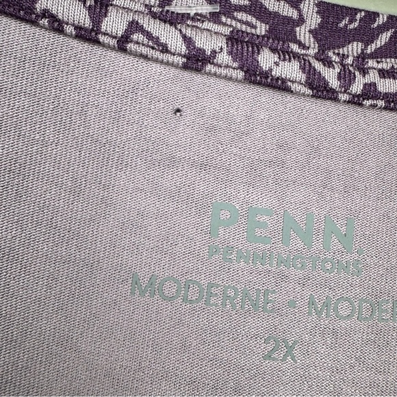 Modern-Fit Vneck Tee Purple Graphic Print Size 2x NWT Brand New - Picture 9 of 12